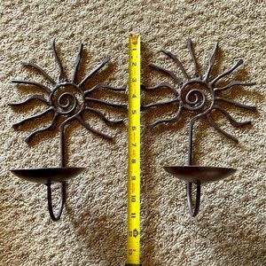 Sun Sconce, metal, set of two